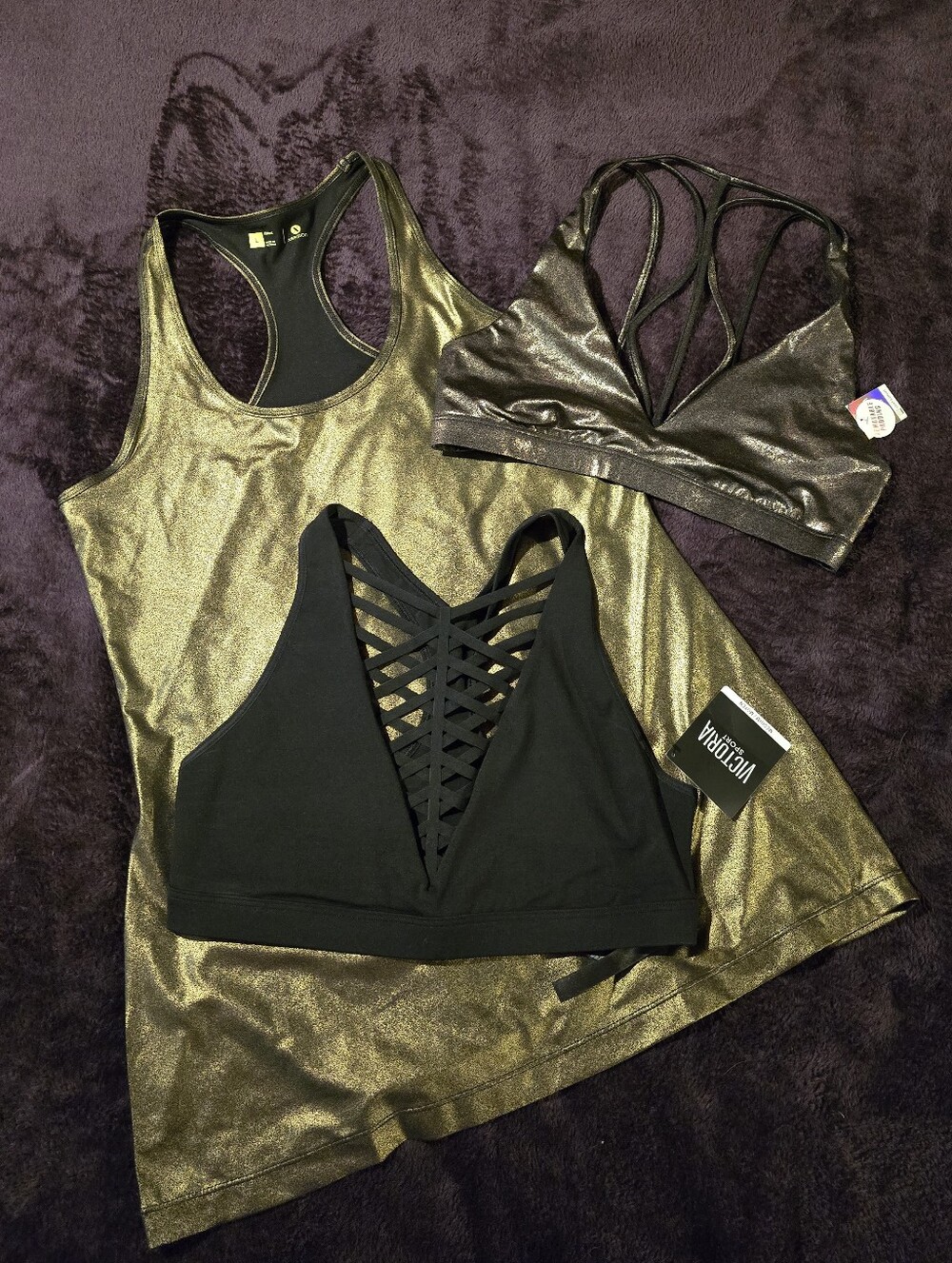 3 Item Sparkle Sports Bra Bundle